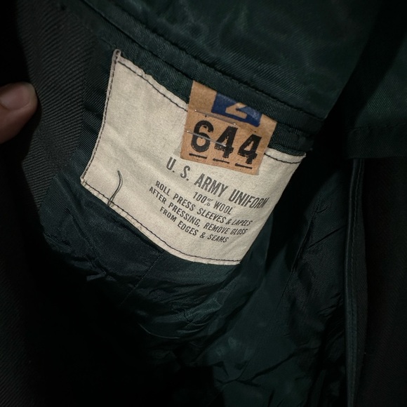 Vintage U.S. Army Class A Dress Green Wool Coat – 42L (FSN 8405-286-5173 Vietnam - Picture 9 of 9